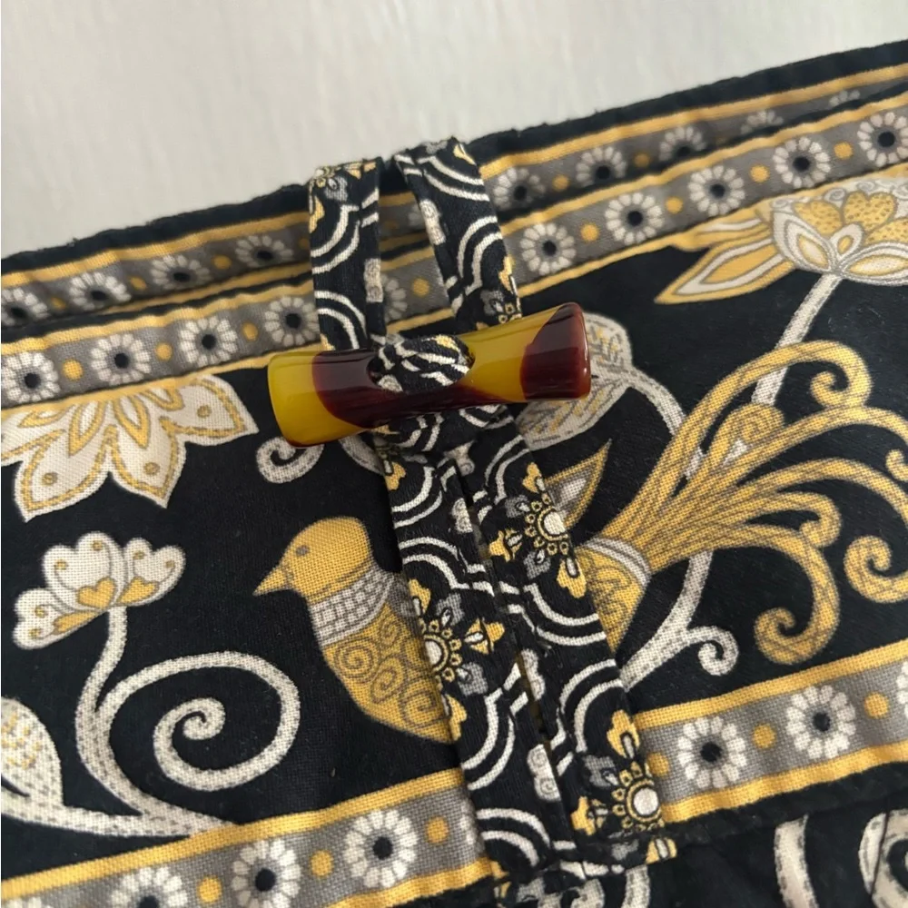 Vera Bradley Black and Gold Floral Tote - Picture 2 of 8